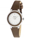 Kenneth Cole New York keeps it simple and elegant with this rich leather timepiece.