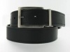 MICHAEL KORS Men's Reversible Dress Belt SIZE 40; Black and Brown with Brushed Silver Hardware