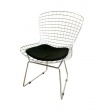 Baxton Studio Tancredo Mesh Side Chair with Leatherette Seat Pad