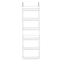 Storage Dynamics 5-Foot Vinyl Covered Steel Over door Storage Basket Rack