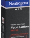 Neutrogena Triple Protect Face Lotion for Men, SPF 20, 1.7 Ounce (Pack of 2)