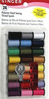 Singer Polyester Thread, Assorted Colors, 24 Spools