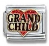 Grand Child in Red Heart Italian Charm 18k Gold and Glitter Enamel Love Theme by Casa D'Oro