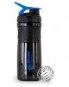 BlenderBottle 28-Ounce SportMixer, Black/Blue