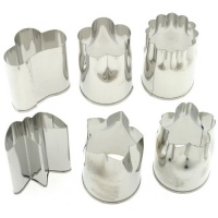 Stainless Vegetable Cutter, Large, 6 Assorted Shapes