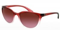 Ray-Ban RB4167 Emma Cateye Sunglasses 59 mm, Non-Polarized, Red Gradient On Transparent/Brown Gradient