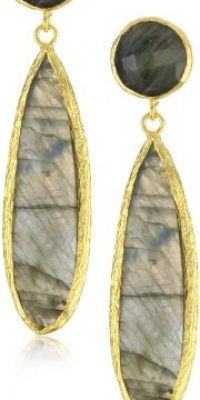 Coralia Leets Jewelry Design Mykonos Elongated Post Labradorite Earrings