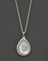 A faceted mother-of-pearl teardrop set in sterling silver. From the Wonderland Collection by Ippolita.