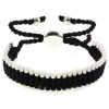 Black and Silver Color String 5-10 Inche Adjustable Friendship Bracelet