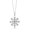 Sterling Silver Cubic Zirconia CZ Snowflake Pendant Necklace