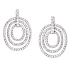 Studio 925 Obelisk White Diamond CZ Pave Sterling Silver Earrings