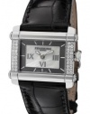 Women's Actor White Diamond (0.31 ctw) White MOP & Grey Dial Black Crocodile