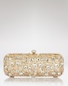 A night-right party light, this Sondra Roberts satin clutch dresses up your cocktail look with glassy beads and a refined yet revel-ready shape.