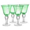 Artland Iris Goblet, 14-Ounce, Light Green, Set of 4