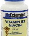 Life Extension Vitamin B3 Niacin  500 Mg Capsule, 100-Count