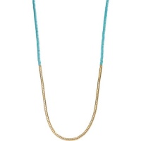 Michael Kors 24 Sleek Exotics Long Stone Bead Necklace - Turquoise