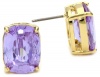 Juicy Couture Shoreline Shades Emerald Cut Lavendar Stud Earrings