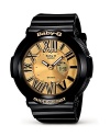 Baby-G 3D Black and Gold Oversized Watch, 43.6mm