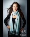 Hollywood Solid Pashmina Scarf, Aqua