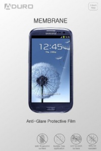 Aduro MEMBRANE Anti-Glare Screen Protector for Samsung Galaxy S3 (3 Front) AT&T, Verizon, T-Mobile, US Cellular & Sprint (Retail Packaging)