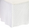 American Baby Company Heavenly Soft Minky Dot Tailored Crib Skirt, White