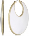 Kenneth Cole New York Modern Blanc White Resin Gypsy Hoop Earrings