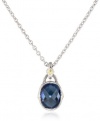 Judith Ripka Contempo Blue Oval Stone Pendant Necklace