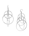 Michael Kors Multi Hoop Ring Orbit Drop Earrings - Silver