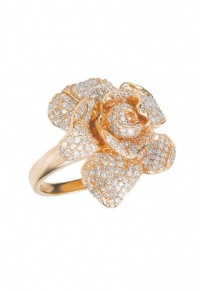 Effy Jewlery Jardin Pave Rose Diamond Ring in Rose Gold, 1.12 TCW Ring size 7