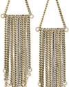 Lucky Brand Two-Tone Metal Fringe Chandelier Earrings