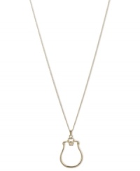 Fossil's understated approach pays off in this charm necklace. Crafted from gold-tone mixed metal, the chain features flower detail and a lobster-claw closure with a vintage-inspired charm at the center. Approximate length: 20 inches + 2-inch extender. Approximate drop: 1-1/3 inches.