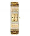 Embrace glamour with this chic watch featuring classic GUESS style.