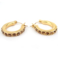 MARC by Marc Jacobs Holiday Pave Huggie Hoops Earring - Smoked Topaz