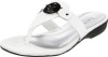 Lauren Ralph Lauren Women's Kalana Thong Sandal,Royal White Soft Patent,11 M US