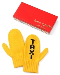 Hail a cab or flag down friends with kate spade new york's stand-out TAXI mittens-the bright yellow pops against a black coat or sweater.