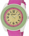 Sprout Unisex ST2003LGIVPK Eco-Friendly Corn Resin and Pink Organic Cotton Strap Watch