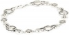 Judith Jack Sterling Silver Marcasite and Crystal Pave Link Bracelet