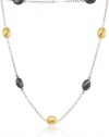 GURHAN Jordan Dark Silver and Gold Short Station Necklace