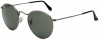 Ray-Ban ORB3447 029 Round Sunglasses,Gunmetal Frame/Crystal Green Lens,47 mm