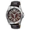 U.S. Polo Assn. Men's USC50003 Analogue Brown Dial Leather Strap Watch