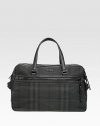 A soft-sided case for wherever the business day takes you in stylish, enduring nylon with leather detail and an iconic check pattern. Zip closures Top handles Two compartments with separate openings Exterior zip pocket Interior zip, slip pockets 21¼W X 12½H X 9½D Made in Italy 