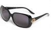 Gucci GG3166/S Sunglasses - 0D28 Shiny Black (3H Smoke Polarized Lens) - 59mm