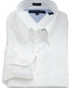 Tommy Hilfiger Men's Pinpoint Dress Shirt with Button Down Collar