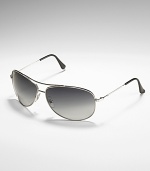 Larger sized aviator sunglasses with APX gradient lenses. Nose pads to help secure fit.