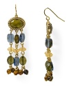 In rich, royal hues, these chandelier earrings from Lauren Ralph Lauren make an elegant finish to your look.