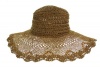 Aqua Floppy Hat Brown