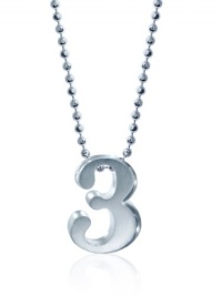 Alex Woo Little Numbers Sterling Silver Number Pendant Necklace, 16