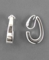 A gleaming, silver-plated hoop in each ear adds lustrous finish to your ensemble. These tapered J-hoop earrings from Anne Klein are the perfect pair for everyday wear. Approximate drop: 1 inch.