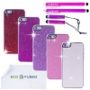 ECO-FUSED® 12 pieces Bling Sparkle Hard Cover Case Bundle iPhone 5 / 5 Sparkle Hard Cover Cases/4 stylus/2 Screen Protectors, ECO-FUSED® Microfiber Cleaning Cloth included