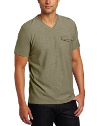 Kenneth Cole Men's Slub V-Neck Henley Shirt